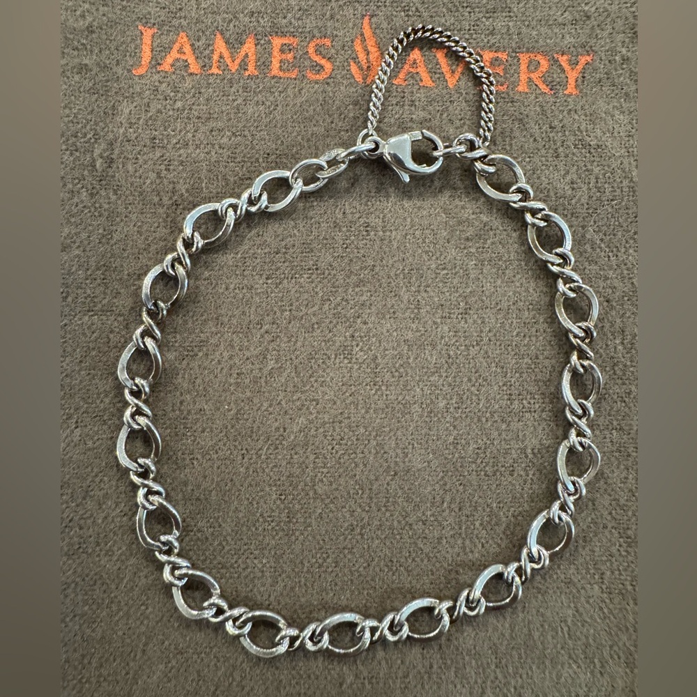 James Avery Sterling Silver Twist Charm Bracelet